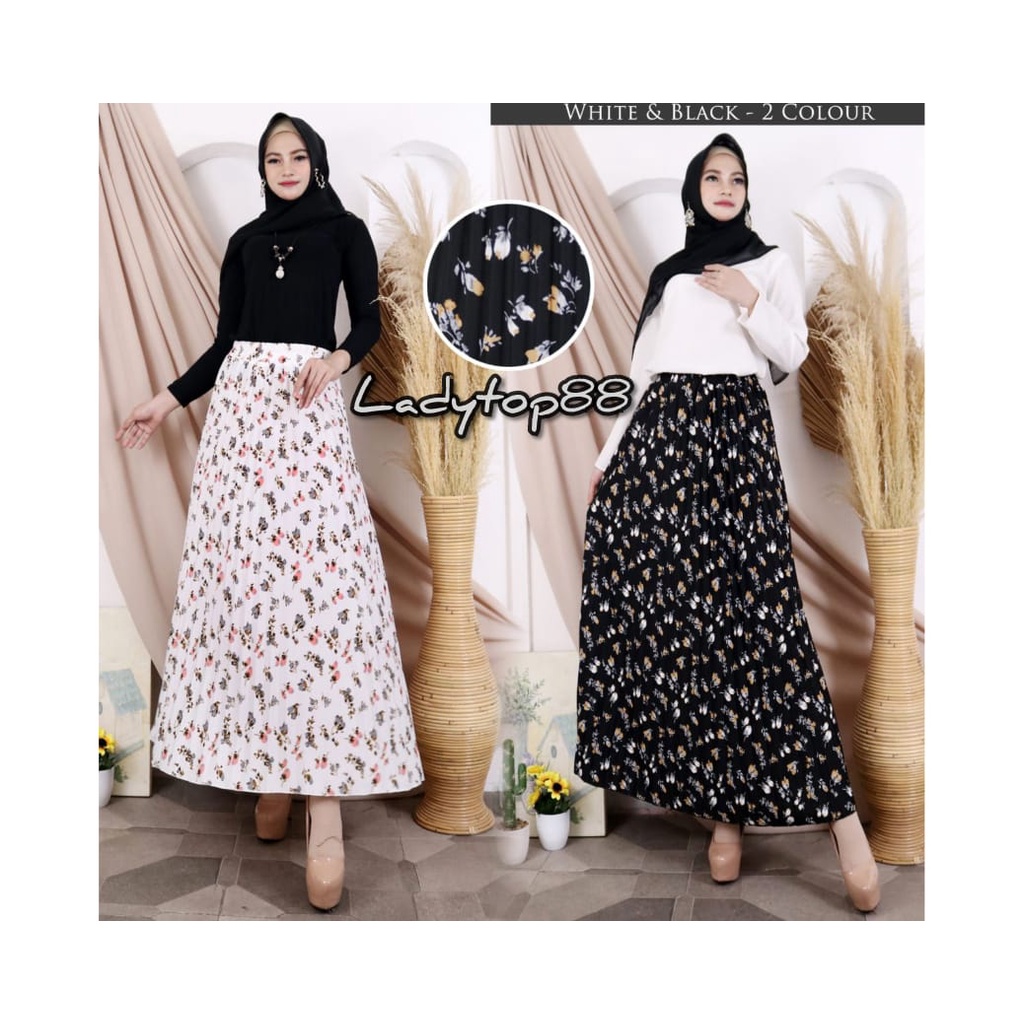 ROK PLISKET DAILY FLOWERS PREMIUM // ROK PLISKET PREMIUM MOTIF BUNGA // ROK PLISKET DAISY MOTIF TERBARU // BAHAN HYGET PREMIUM