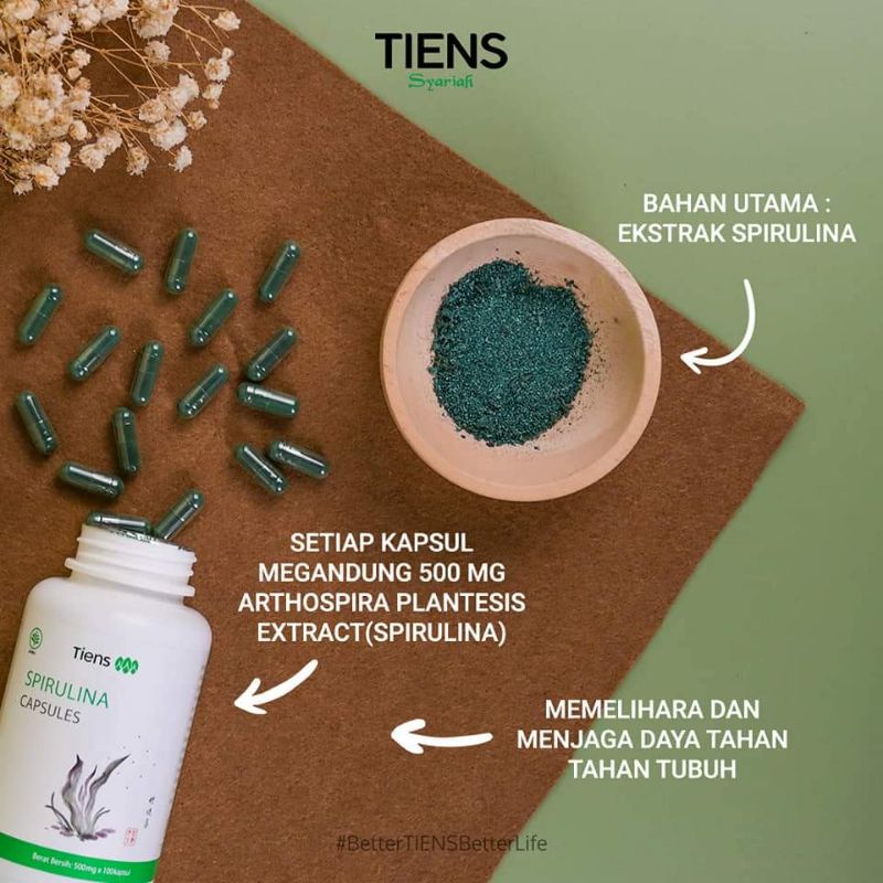 Jual Spirulina Capsules Tiens Tianshi Spirulina Dikirim dari Tiens