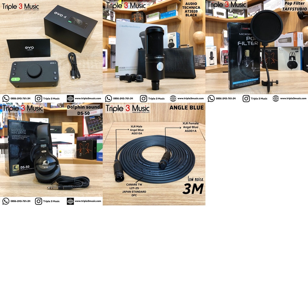 AUDIENT EVO 4 Black Studio Pack Paket Recording