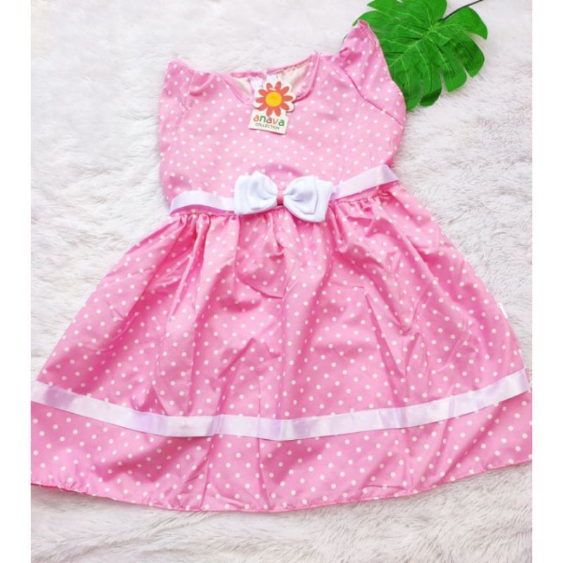 DRESS ANAK POLKA USIA 1-2 TH