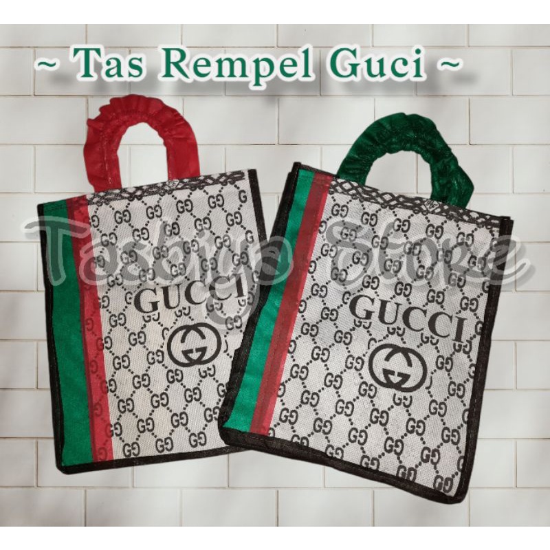 Tas box nasi Motif GUCCI, Tas Spunbond ukuran 22 x 22 cm, Tas hajatan, tas souvenir