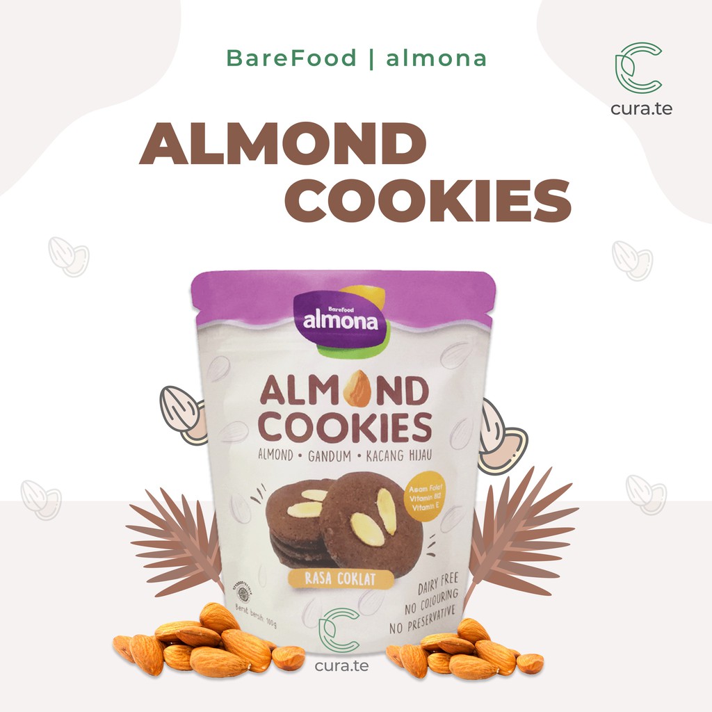 ALMONA ALMOND COOKIES BUSUI FRIENDLY | KACANG HIJAU GANDUM SNACK CEMILAN DIET SEHAT