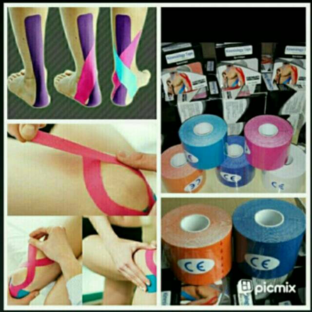 

kinesiology tape uk 5cm x 5m roll tersedia berbagaimacam warna.. tulis di keterangan warna nya gan