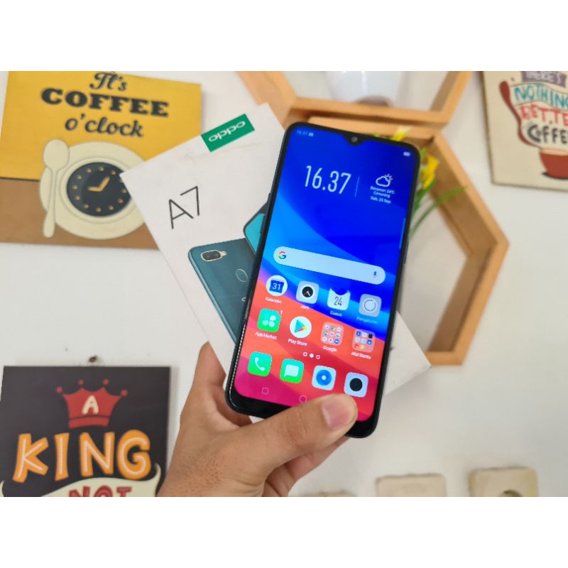 OPPO A7 RAM 3/64GB DUALSIM WITHBOX TERMURAH