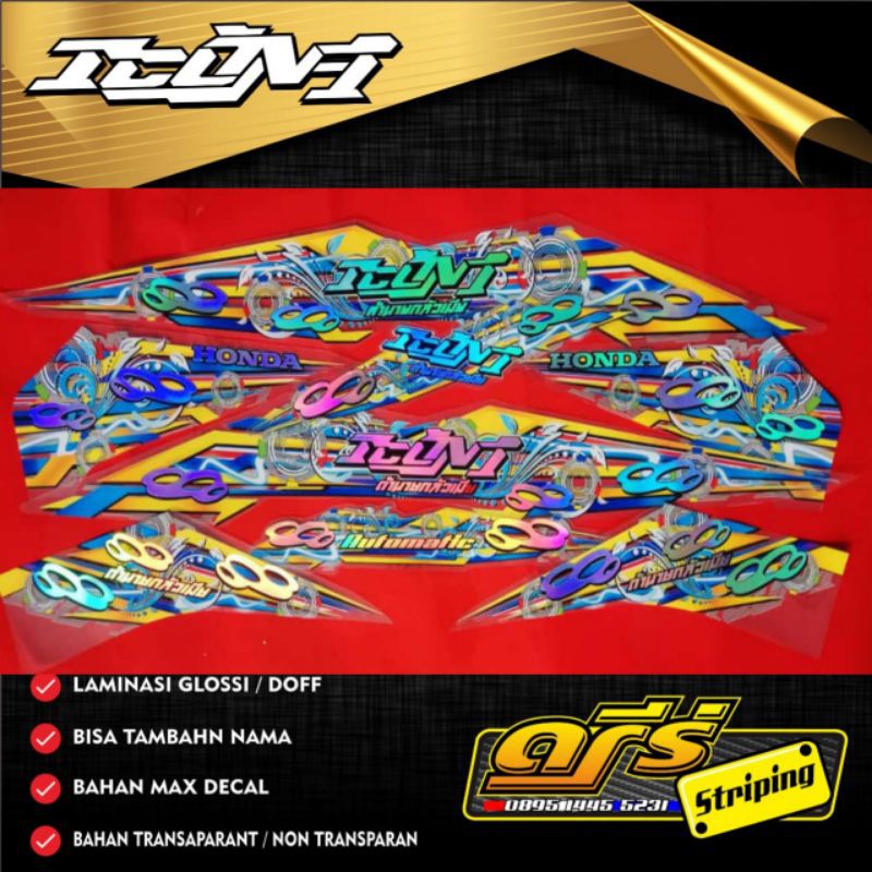 Striping Beat New 2016-2019 Transparan Hologram