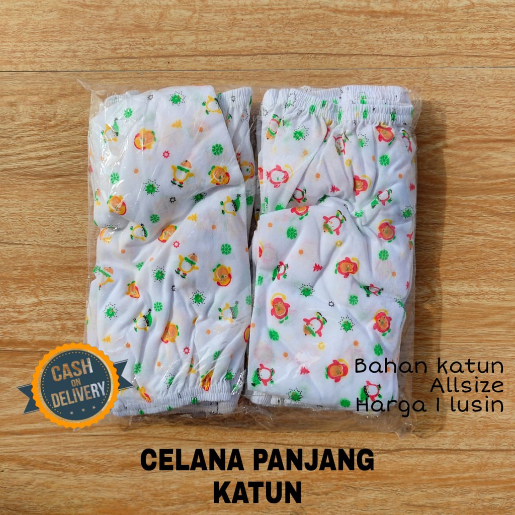 1 LUSIN (12 pcs) Celana bayi panjang perlengkapan bayi lahir