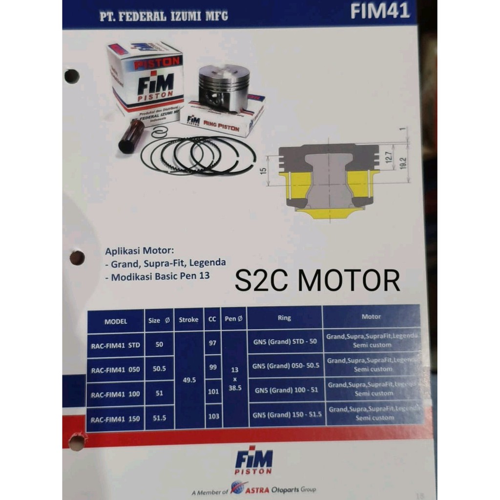 Piston Kit Grand Fim