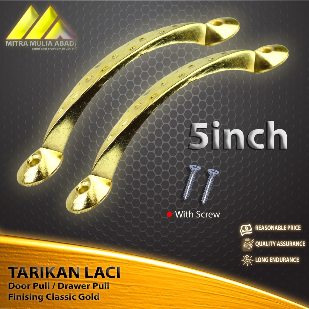 Tarikan Laci Lemari Gold 5inch Door Pull drawer