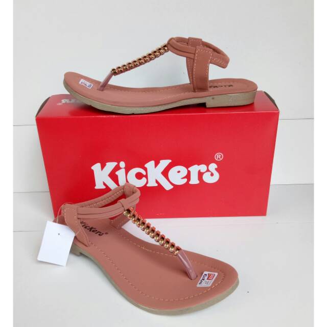 Sandal flat kickers wanita grade ori