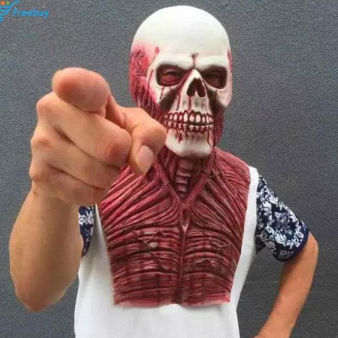 Topeng Anatomi Tengkorak Skull Latex Mask Halloween Haloween Pesta Shopee Indonesia