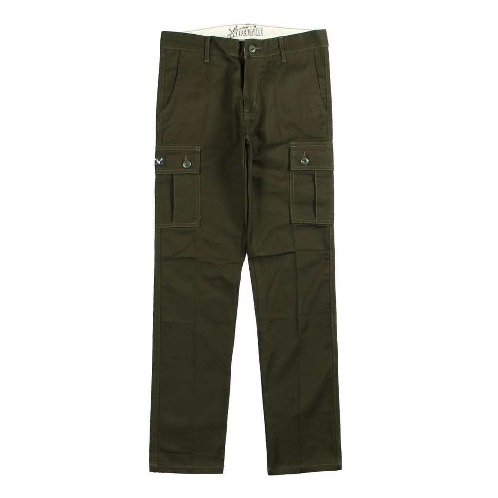 Whoopculture &quot;Goral&quot; Green Army Long Pants Cargo