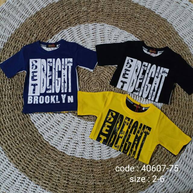 Kaos Brookly Impor Anak Laki