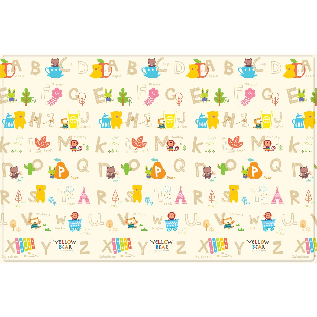 Coby Haus PVC Mat size XL - Yellow Bear ABC