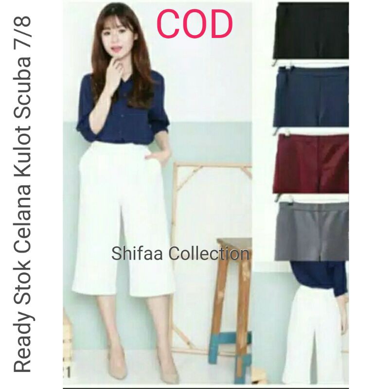 Celana Kulot Pendek 7/8 - Scuba (BB 60-80 Kg - Jumbo)-3
