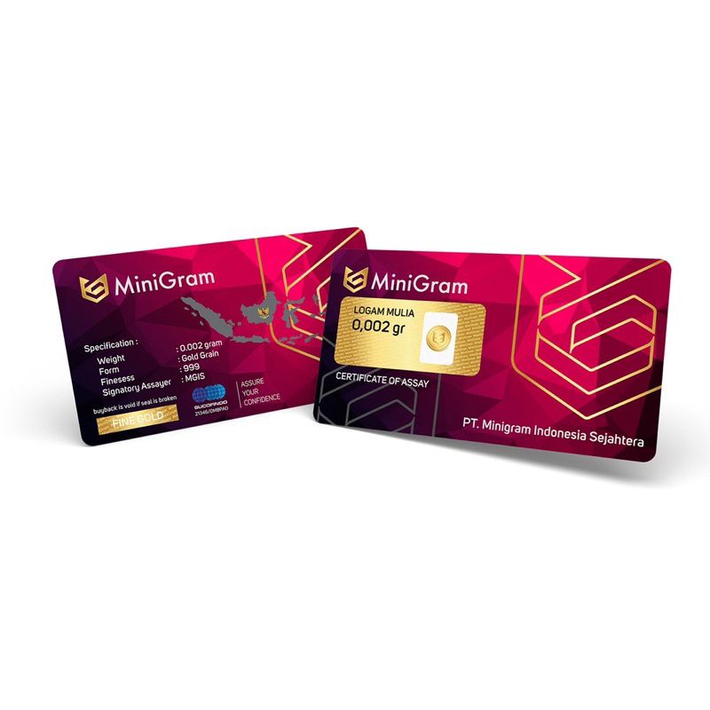 EMAS MINIGRAM 0,005 Gram / Minigram 0.005 Gram BABY GOLD / Babygold Logam Mulia Merchandise 24 Karat / MERCHANDISE MINI GOLD Resmi