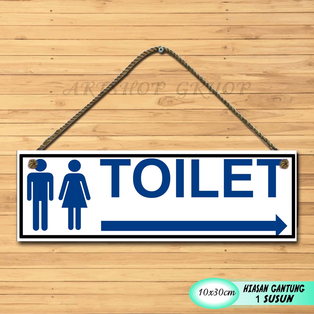 Hiasan dinding pintu pajangan pintu TOILET shabby walldecor poster kayu. pajangan rumah dekorasi