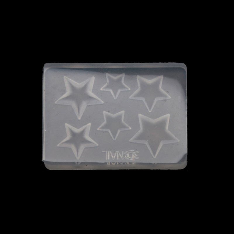 Cetakan Resin 3d Mini Handmade Bentuk Bintang Bahan Silikon Untuk Nail Art