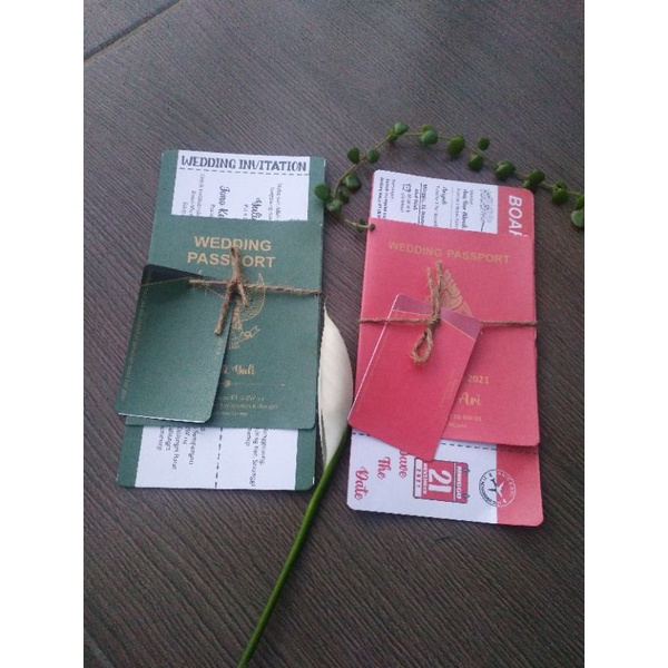 Paket Undangan Pernikahan Passport Bisa Pakai Poto/logo