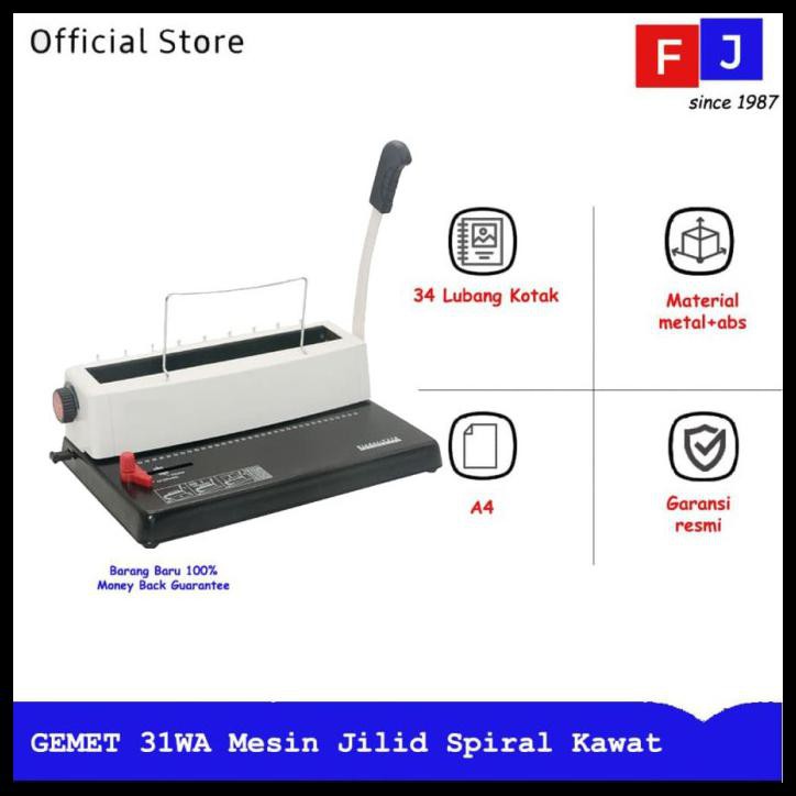 

GEMET 31WA Mesin Jilid Spiral Kawat GARANSI RESMI