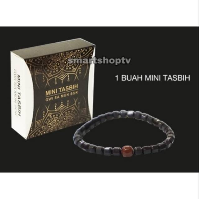 MINI TASBIH AZHIKRA BLACK JADE - TASBIH KESEHATAN BATU GWISAMUNSOK ORIGINAL