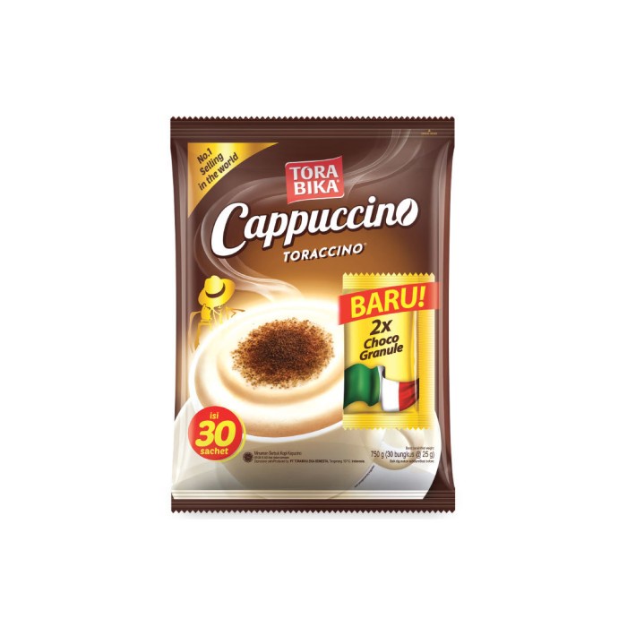 

t01thy Torabika Cappuccino Bag 30 Sachet @25 Gr Ds20X11