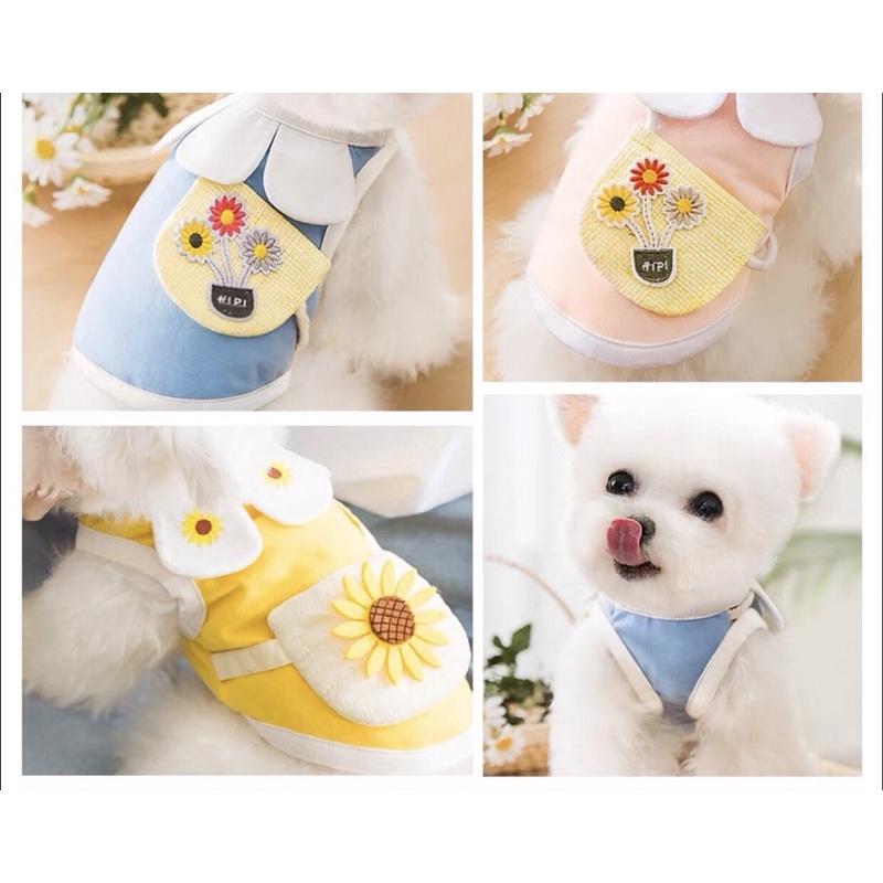 Sunflower Top for Dog Cat Baju Anjing Kucing Lucu