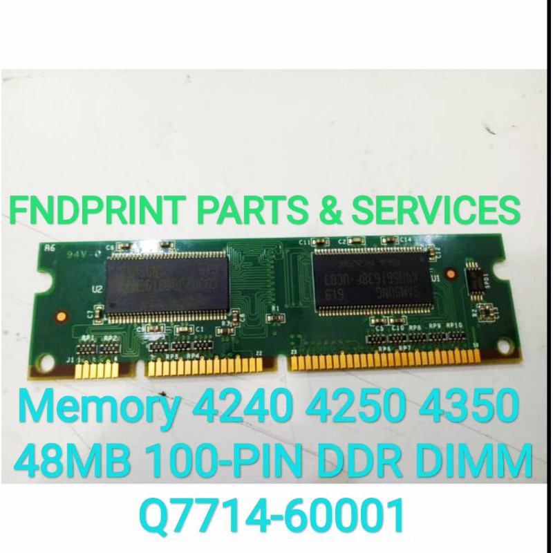 Memory Printer HP LaserJet LJ 4240 4250 4350 48MB 100-PIN DDR DIMM Q7714-60001