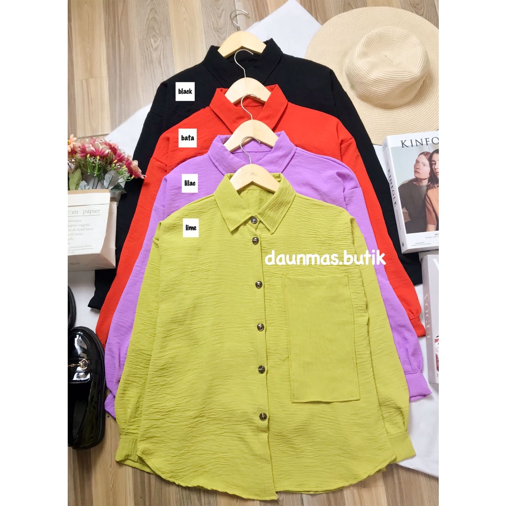 1KG MUAT 5PCS | CACA BLOUSE ATASAN AIRFLOW CRINKLE HITS OOTD SELEBGRAM FASHION GROSIR WANITA TERBEST SELLER