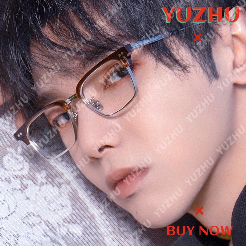 (YUZHU) Tr90 Kacamata Anti Blue Light Bentuk Persegi Panjang Model Retro Untuk Unisex