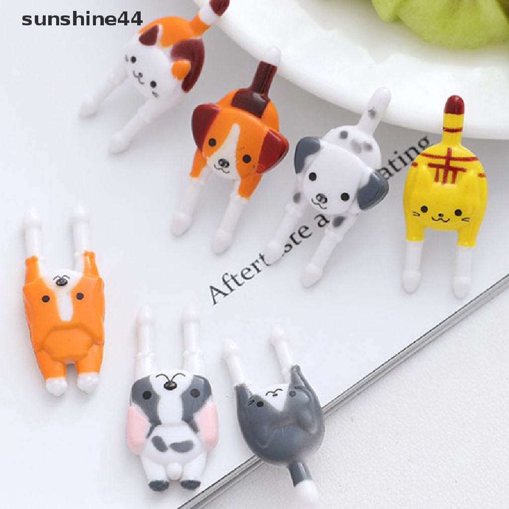 Sunshine 7Pcs / set Garpu Buah / Snack Bentuk Binatang