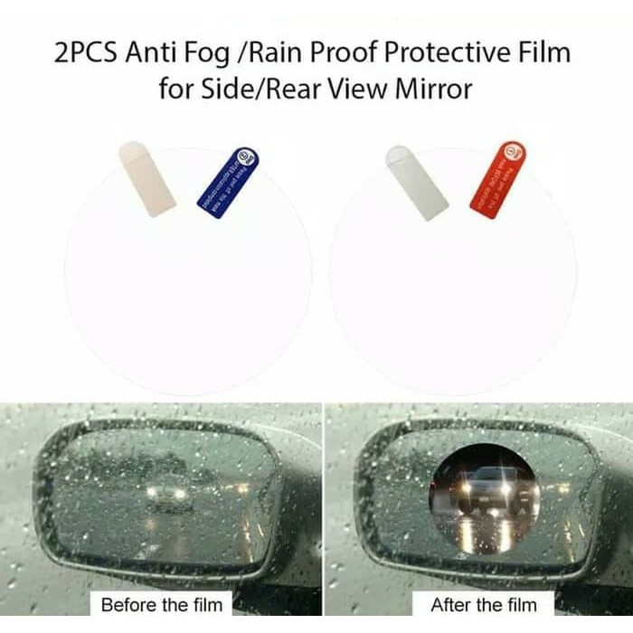 Kaca Film Spion ANTI FOG Embun Air Hujan 10x10 - ANTI FOG SPION Grosir