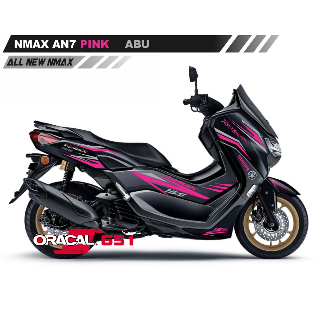 STIKER YAMAHA NEW NMAX 155 HITAM CUTING STICKER STRIPING SPORTY