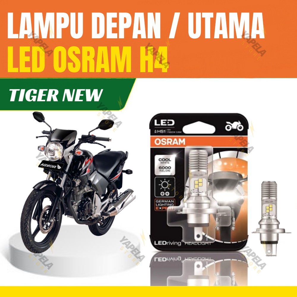 Lampu Depan LED Motor Tiger New 2008-2010 HS1/H4 OSRAM Original