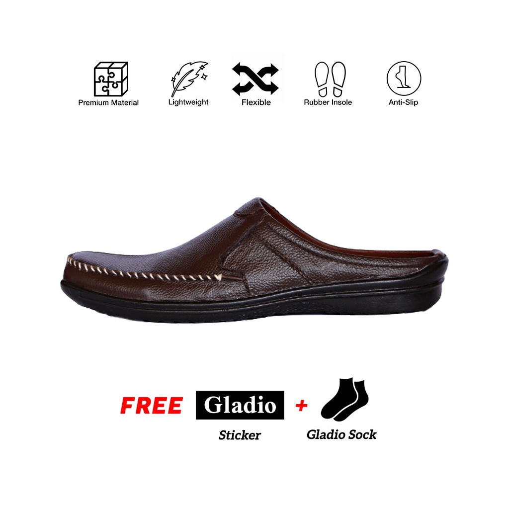 Gladio Octo Coklat Sepatu Tutong Pria Gladio Footwear Bustong