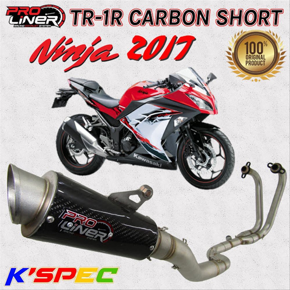 ProLiner TR-1R Carbon Short NINJA 250 Fi Knalpot Racing M bac 77