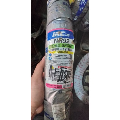 BAN LUAR IRC TUBELESS TUBLES 70/90-17 TIPE NR92 BAGUS BERKUALITAS