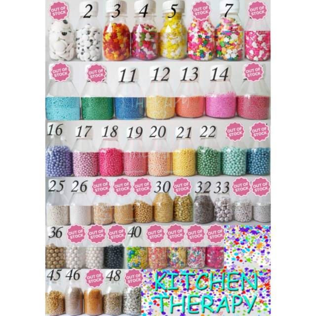 

EDIBLE SPRINKLES 50GR/100GR