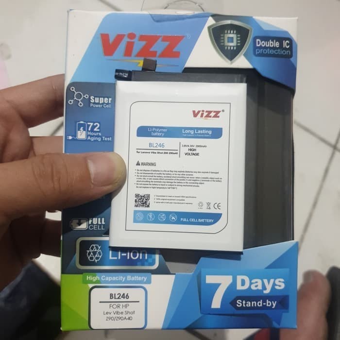 Vizz Double Power Battery Batre Baterai Vizz Lenovo Z90 Z920 vibe shot BL-246 BL246 BL 246