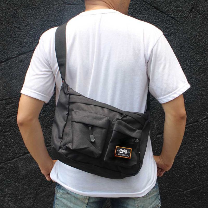 Tas Selempang Pria Original Branded Sling Bag Casual Premium Distro Bahan Dinir Inficlo