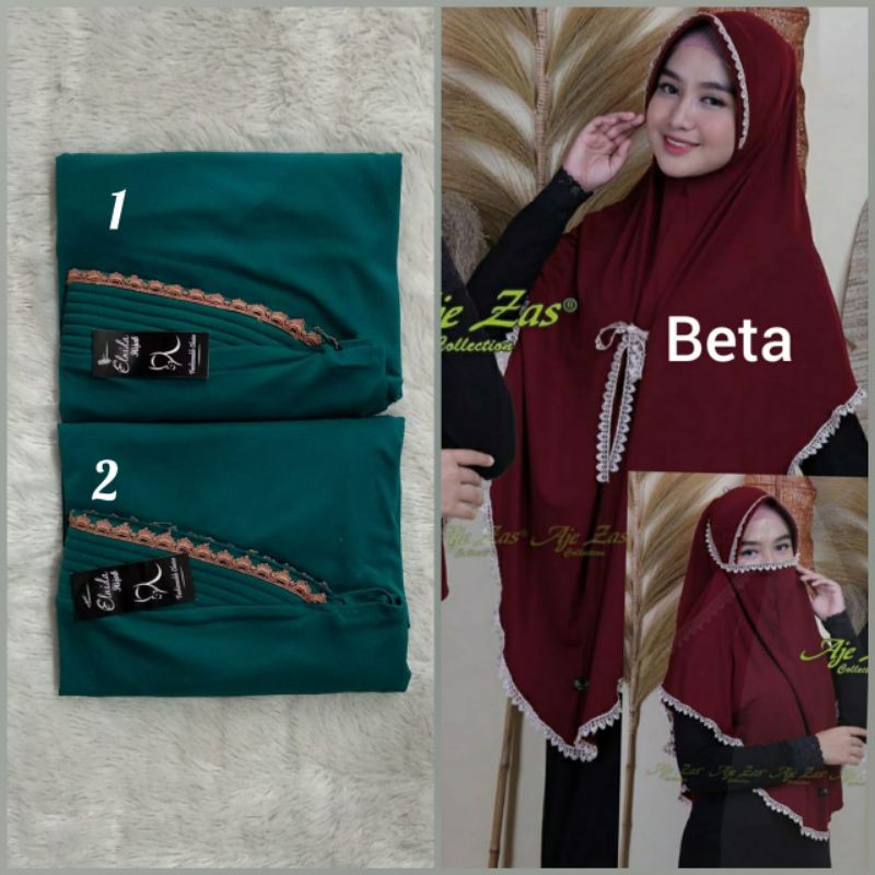 hijab kerudung jilbab instan beta 3in1 merk elnida