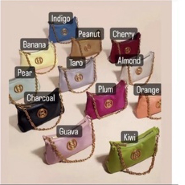 LUANA NYLON BAG BUTTONSCARVES (GUAVA)