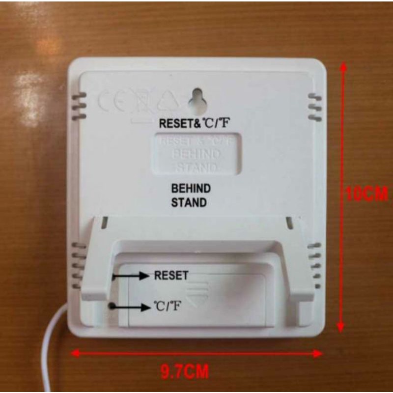 THERMOMETER HYGROMETER DIGITAL JAM TERMOMETER RUANG INDOOR HTC-2 3 BARIS