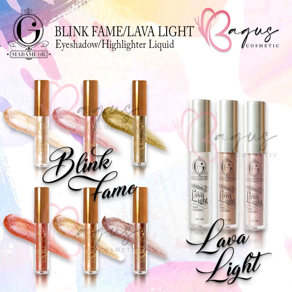 ⭐ BAGUS ⭐ MADAME GIE BEAUTY BLINK FAME / LAVA LIGHT | Eyeshadow / Highlighter LIquid