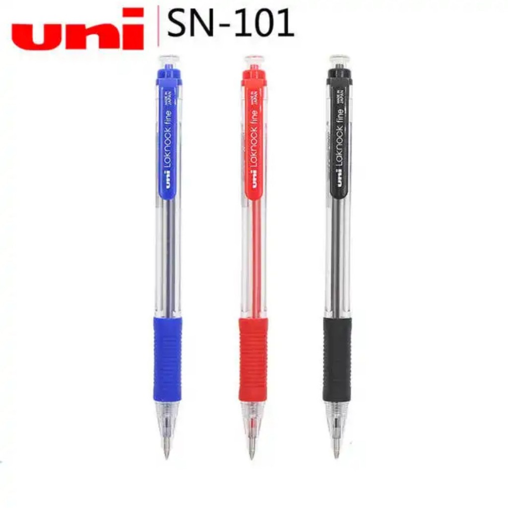 

Minicart Pulpen Unilaknock Fine 0.7mm SN101 (Black, Blue & Red)