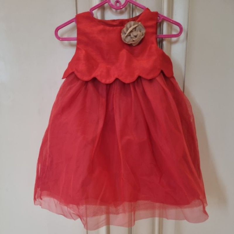 《NEW》Gymboree Baby red dress with gold flower