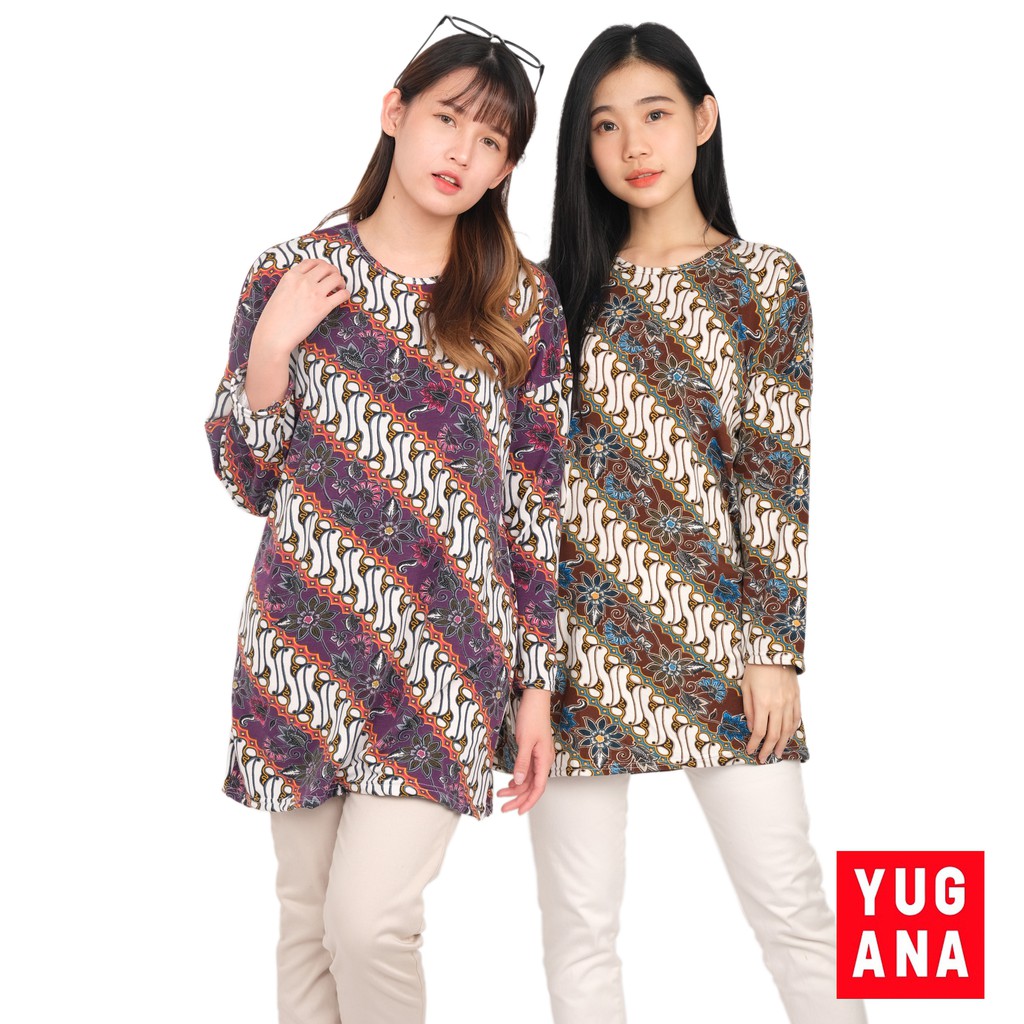 BL - ARUNE Kaos Batik Oversize Wanita Lengan Panjang