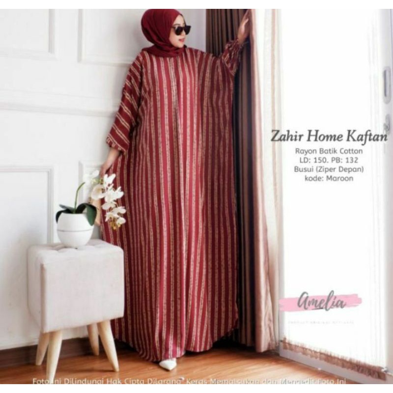 Kaftan Zahir Home | Gamis Kelelawar Busui Jumbo