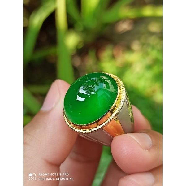 Cincin Natural Batu Giok Burma HQ