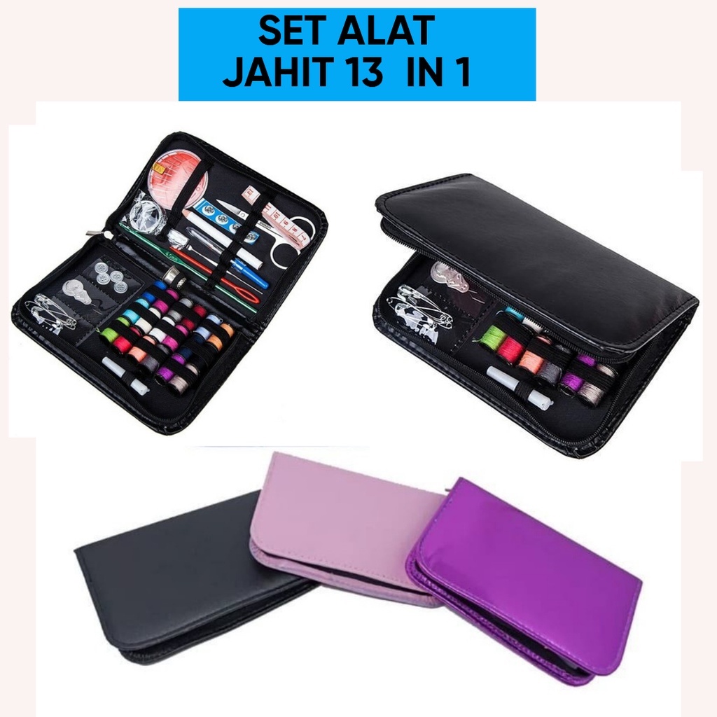 Trend-Set Alat Jahit Lengkap Dompet, Jarum, Benang, dan Perlengkapannya - Pilih Warna