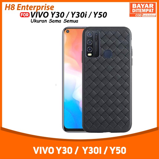 Soft Case Vivo Y30 / Y30i / Y50 Casing Cover HP Original Premium Woven Silicone